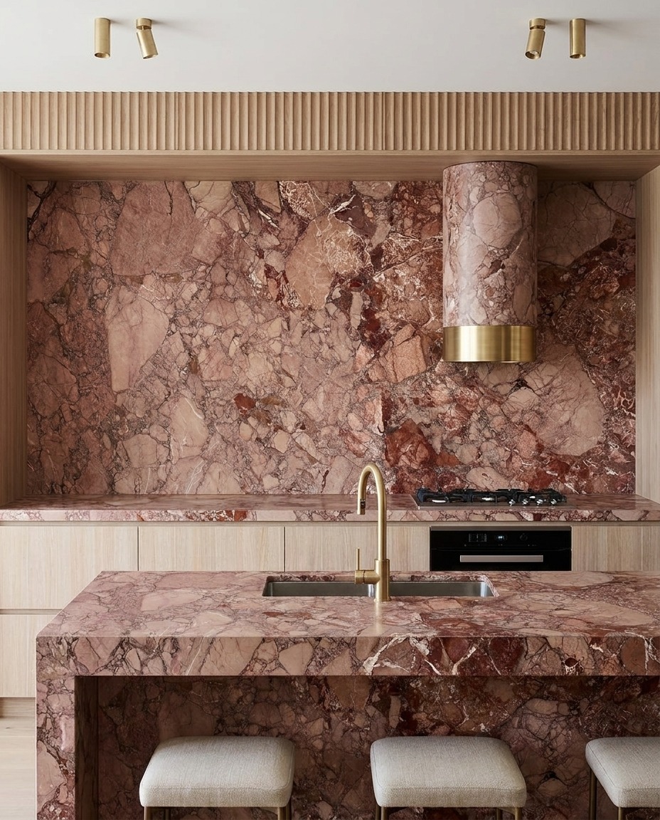 Breccia Pernice Marble 🇮🇹 | Crafted by Nature. Perfected by Time.
A true masterpiece from Italy, Breccia Pernice Marble captivates with its rich blend of warm taupe, dusty rose, terracotta, mocha and soft ivory tones. Its dramatic brecci