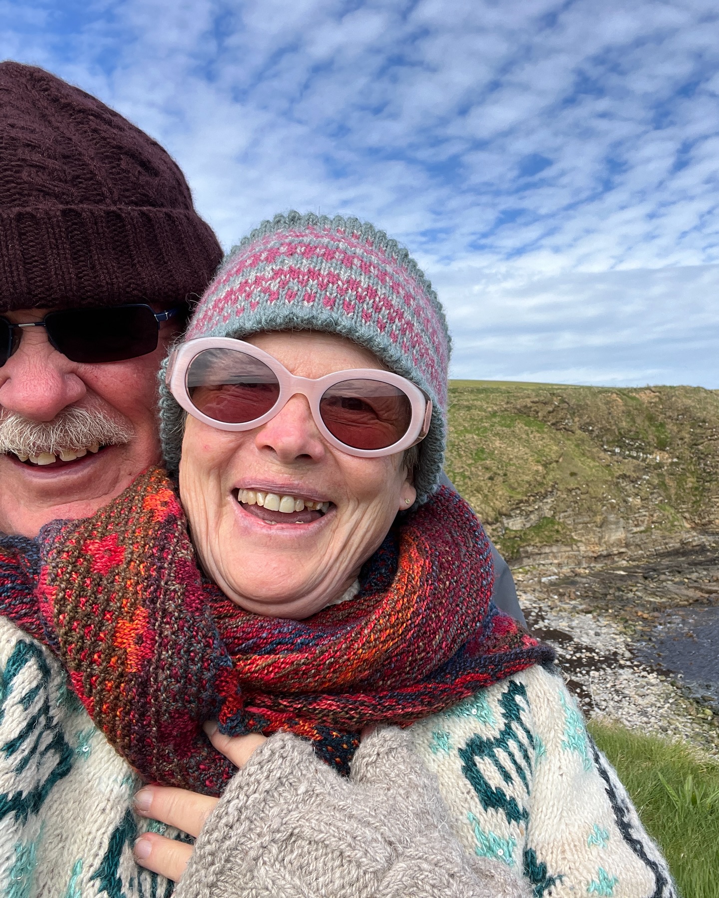 Ever not knitted a pattern because you thought that it may not suit your shaped body? I raised my hand to that one so many times in the past… but not any more!
I loved the #halibutsweater by @boylandknitworks but I knew it needed some mods to fit my shape better, but I didn't know where to start. Enter Milli from @tribeyarnslife who ran a KAL to guide us through adapting the yoke to fit our shape. Yay! AND … learn how to do #intarsia so that the motifs can be knitted using ANY colour instead of the usual stranded colourwork which requires the same colour to be used around the round. Just BRILLIANT!
This opened up a whole new way of thinking about using colour for motifs, whilst also having a lighter resultant fabric because the stranding only goes across the motifs and is not carried across between each motif. What a revelation!
I also had a play with trying to knit some text… as you can see on the back of my jumper. Just for fun!
My ‘fishy jumper’ has become my daily companion on our road trip @idoamazingthings .
I am so happy that Caitlin Hunter has designed such a fabulous knit.
I’m also so very grateful for Milli through the #kalibut to guide us through how to make modifications on the yoke so that the jumper fits me perfectly, and opened up a new way of looking at the colour of motifs in my knitting. Now I can use what I’ve learned for ANY jumper. Thank you Milli.
I’ve used the most gorgeous @uistwool yarn and @artyarns purchased from @tribeyarnslife
Anyone else have a jumper that they found they just loved to wear?