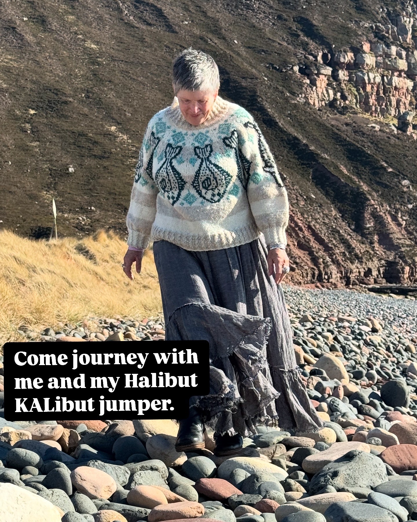 Ever not knitted a pattern because you thought that it may not suit your shaped body? I raised my hand to that one so many times in the past… but not any more!
I loved the #halibutsweater by @boylandknitworks but I knew it needed some mods to fit my shape better, but I didn't know where to start. Enter Milli from @tribeyarnslife who ran a KAL to guide us through adapting the yoke to fit our shape. Yay! AND … learn how to do #intarsia so that the motifs can be knitted using ANY colour instead of the usual stranded colourwork which requires the same colour to be used around the round. Just BRILLIANT!
This opened up a whole new way of thinking about using colour for motifs, whilst also having a lighter resultant fabric because the stranding only goes across the motifs and is not carried across between each motif. What a revelation!
I also had a play with trying to knit some text… as you can see on the back of my jumper. Just for fun!
My ‘fishy jumper’ has become my daily companion on our road trip @idoamazingthings .
I am so happy that Caitlin Hunter has designed such a fabulous knit.
I’m also so very grateful for Milli through the #kalibut to guide us through how to make modifications on the yoke so that the jumper fits me perfectly, and opened up a new way of looking at the colour of motifs in my knitting. Now I can use what I’ve learned for ANY jumper. Thank you Milli.
I’ve used the most gorgeous @uistwool yarn and @artyarns purchased from @tribeyarnslife
Anyone else have a jumper that they found they just loved to wear?