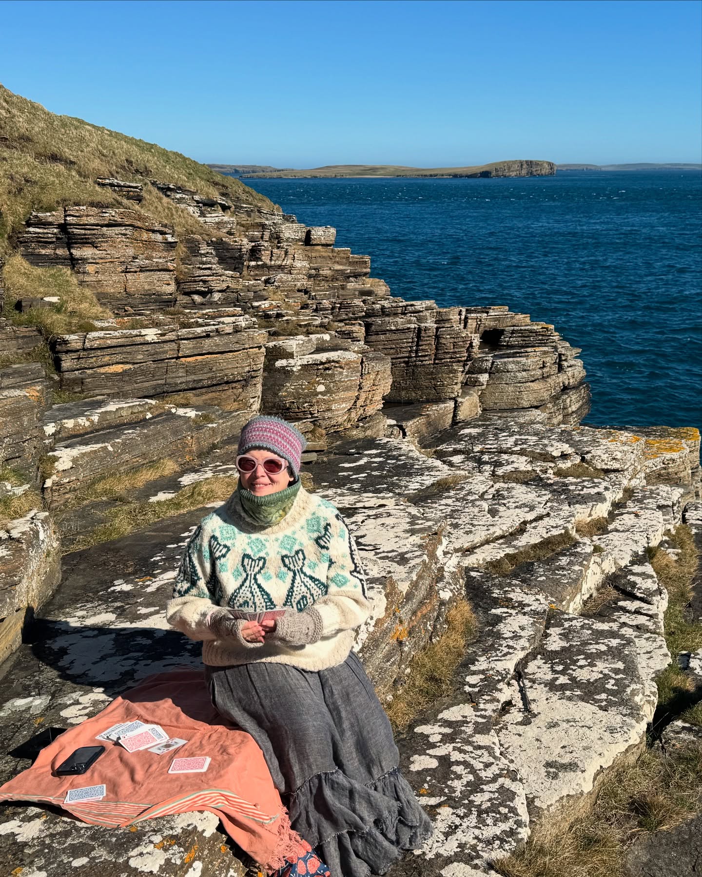 Ever not knitted a pattern because you thought that it may not suit your shaped body? I raised my hand to that one so many times in the past… but not any more!
I loved the #halibutsweater by @boylandknitworks but I knew it needed some mods to fit my shape better, but I didn't know where to start. Enter Milli from @tribeyarnslife who ran a KAL to guide us through adapting the yoke to fit our shape. Yay! AND … learn how to do #intarsia so that the motifs can be knitted using ANY colour instead of the usual stranded colourwork which requires the same colour to be used around the round. Just BRILLIANT!
This opened up a whole new way of thinking about using colour for motifs, whilst also having a lighter resultant fabric because the stranding only goes across the motifs and is not carried across between each motif. What a revelation!
I also had a play with trying to knit some text… as you can see on the back of my jumper. Just for fun!
My ‘fishy jumper’ has become my daily companion on our road trip @idoamazingthings .
I am so happy that Caitlin Hunter has designed such a fabulous knit.
I’m also so very grateful for Milli through the #kalibut to guide us through how to make modifications on the yoke so that the jumper fits me perfectly, and opened up a new way of looking at the colour of motifs in my knitting. Now I can use what I’ve learned for ANY jumper. Thank you Milli.
I’ve used the most gorgeous @uistwool yarn and @artyarns purchased from @tribeyarnslife
Anyone else have a jumper that they found they just loved to wear?