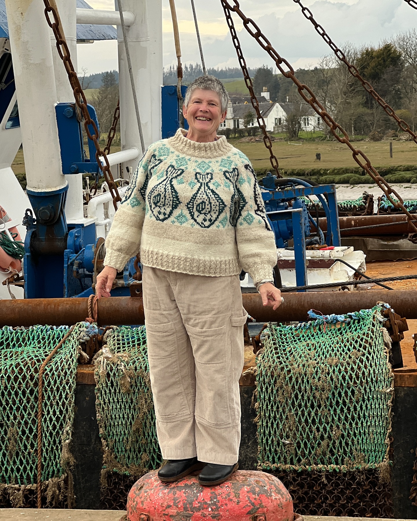 Ever not knitted a pattern because you thought that it may not suit your shaped body? I raised my hand to that one so many times in the past… but not any more!
I loved the #halibutsweater by @boylandknitworks but I knew it needed some mods to fit my shape better, but I didn't know where to start. Enter Milli from @tribeyarnslife who ran a KAL to guide us through adapting the yoke to fit our shape. Yay! AND … learn how to do #intarsia so that the motifs can be knitted using ANY colour instead of the usual stranded colourwork which requires the same colour to be used around the round. Just BRILLIANT!
This opened up a whole new way of thinking about using colour for motifs, whilst also having a lighter resultant fabric because the stranding only goes across the motifs and is not carried across between each motif. What a revelation!
I also had a play with trying to knit some text… as you can see on the back of my jumper. Just for fun!
My ‘fishy jumper’ has become my daily companion on our road trip @idoamazingthings .
I am so happy that Caitlin Hunter has designed such a fabulous knit.
I’m also so very grateful for Milli through the #kalibut to guide us through how to make modifications on the yoke so that the jumper fits me perfectly, and opened up a new way of looking at the colour of motifs in my knitting. Now I can use what I’ve learned for ANY jumper. Thank you Milli.
I’ve used the most gorgeous @uistwool yarn and @artyarns purchased from @tribeyarnslife
Anyone else have a jumper that they found they just loved to wear?