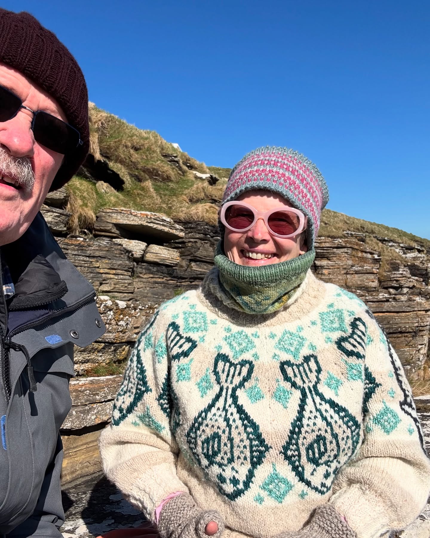 Ever not knitted a pattern because you thought that it may not suit your shaped body? I raised my hand to that one so many times in the past… but not any more!
I loved the #halibutsweater by @boylandknitworks but I knew it needed some mods to fit my shape better, but I didn't know where to start. Enter Milli from @tribeyarnslife who ran a KAL to guide us through adapting the yoke to fit our shape. Yay! AND … learn how to do #intarsia so that the motifs can be knitted using ANY colour instead of the usual stranded colourwork which requires the same colour to be used around the round. Just BRILLIANT!
This opened up a whole new way of thinking about using colour for motifs, whilst also having a lighter resultant fabric because the stranding only goes across the motifs and is not carried across between each motif. What a revelation!
I also had a play with trying to knit some text… as you can see on the back of my jumper. Just for fun!
My ‘fishy jumper’ has become my daily companion on our road trip @idoamazingthings .
I am so happy that Caitlin Hunter has designed such a fabulous knit.
I’m also so very grateful for Milli through the #kalibut to guide us through how to make modifications on the yoke so that the jumper fits me perfectly, and opened up a new way of looking at the colour of motifs in my knitting. Now I can use what I’ve learned for ANY jumper. Thank you Milli.
I’ve used the most gorgeous @uistwool yarn and @artyarns purchased from @tribeyarnslife
Anyone else have a jumper that they found they just loved to wear?