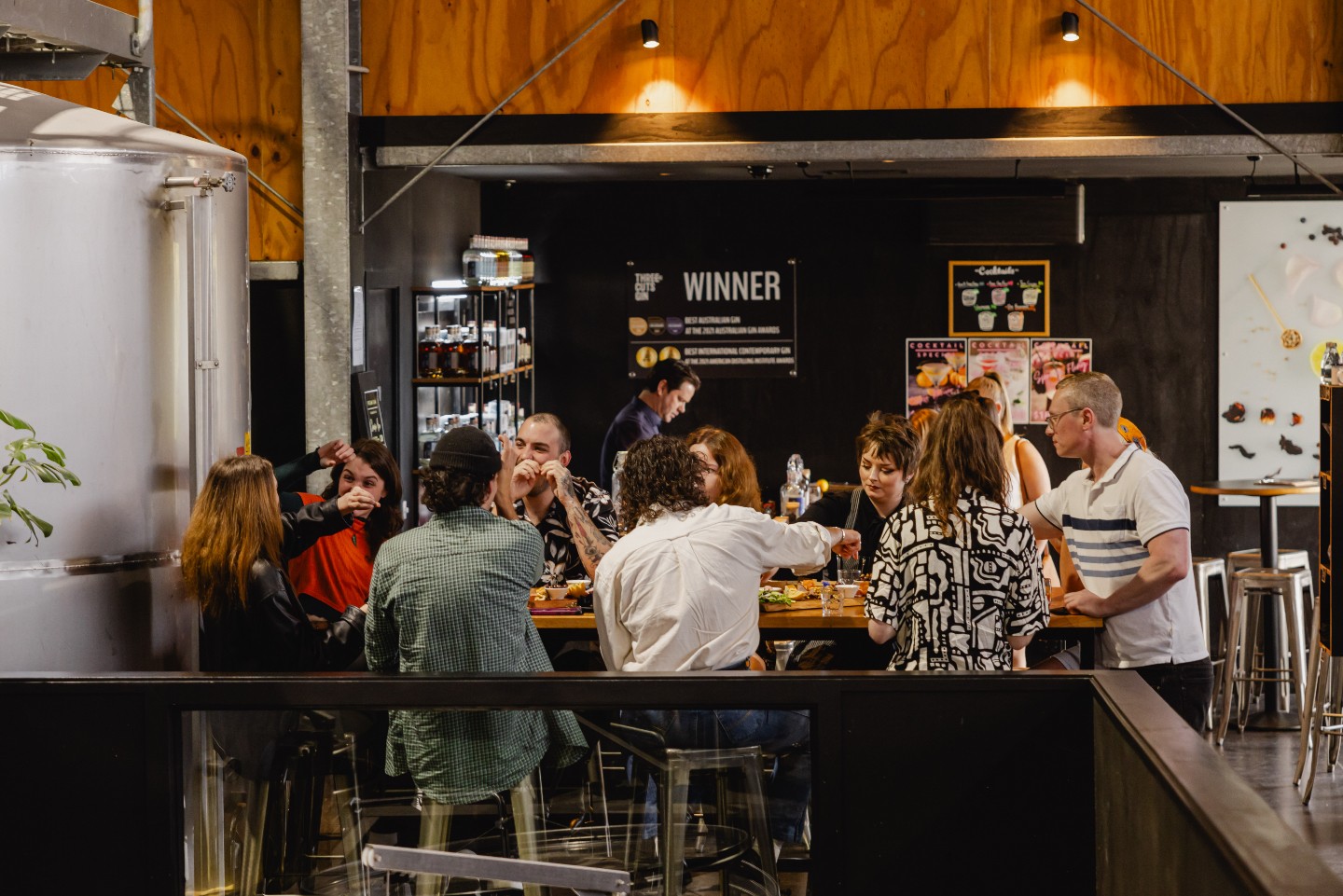 Book in for a tasting and stay on for cocktails.Just dropping by? Walk-ins are always welcome.Settle in with a seasonal cocktail, soak up the Tamar Valley view, and enjoy a little time at the distillery — no booking needed.