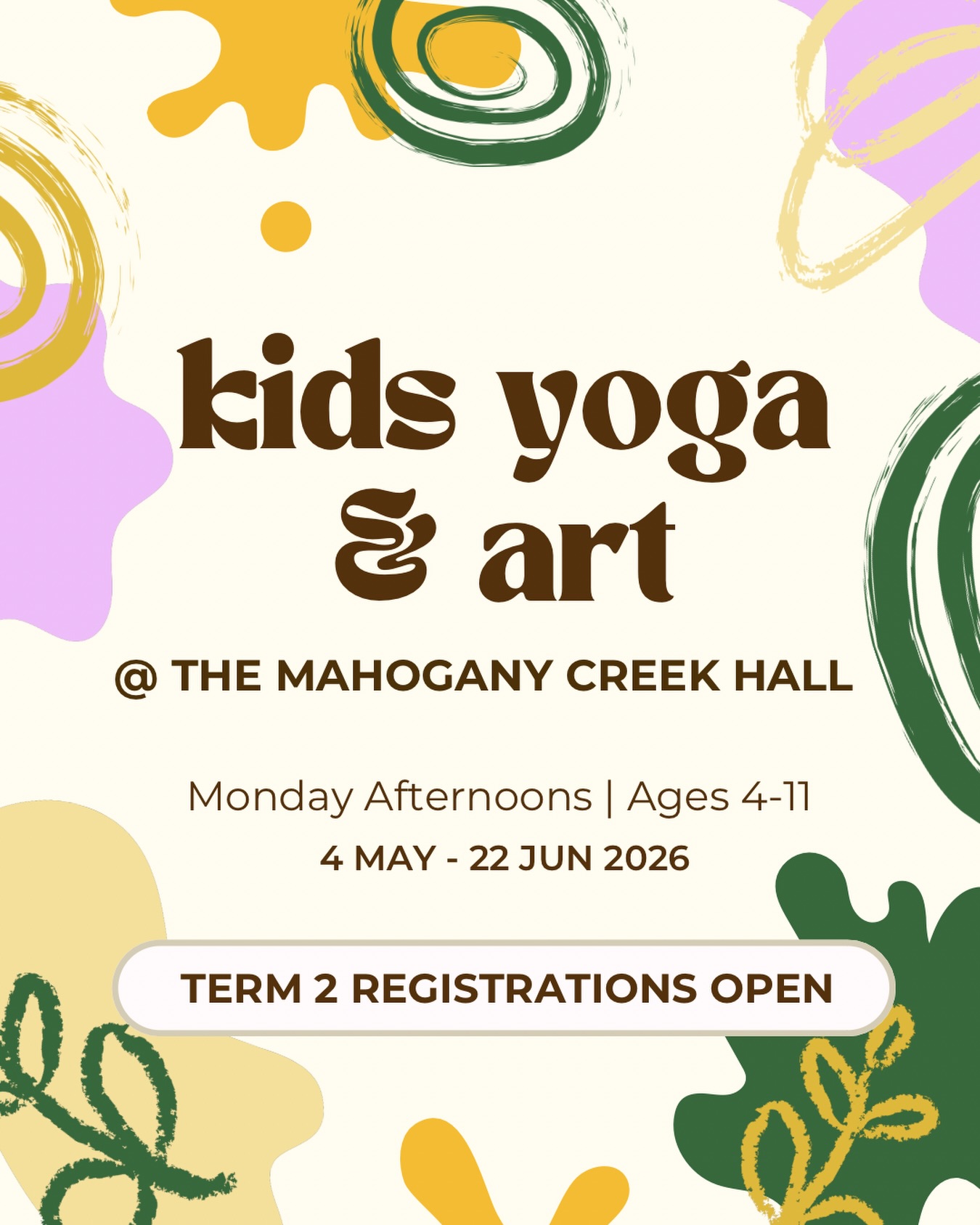 We’re so excited to share that our next Kids Yoga & Art program is coming soon!
This term is all about helping kids feel calm, confident and connected through movement, creativity and mindfulness.
Expect playful yoga, colourful art, breathing exercises, games, imagination and lots of opportunities for kids to express themselves and have fun.
Small groups, a supportive environment, and plenty of space to move, create and be exactly who they are 💛
Bookings are now open, link in bio. 🙂
#kidsyoga #mindfulart #creativekids #soulshinecreatives #kidswellbeing