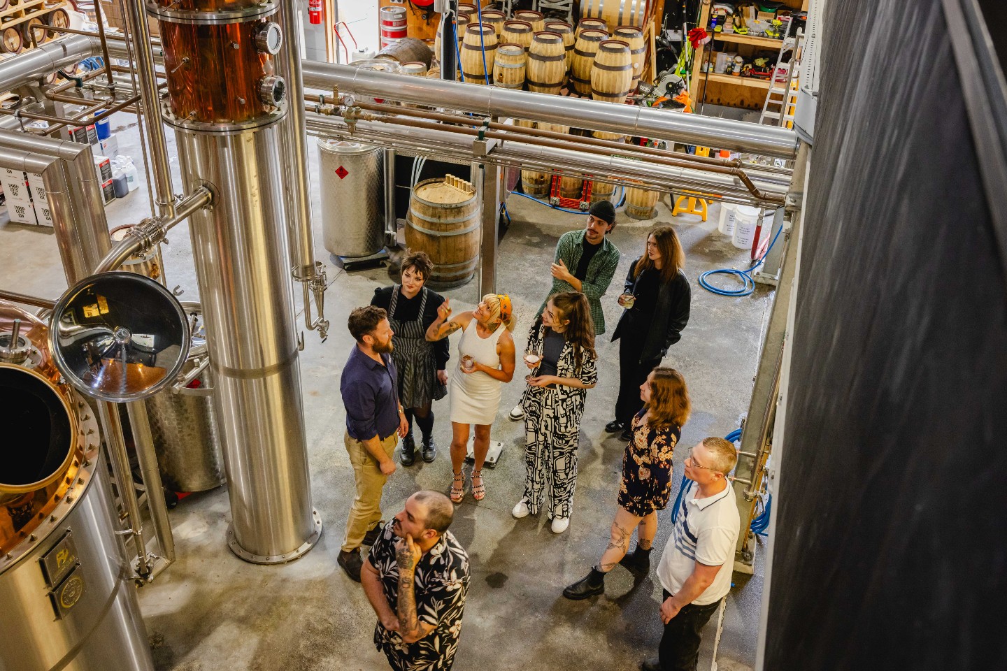 Discover our Distillery – Where Bold Spirits Meet Unforgettable Experiences.Our Distillery is located just 15 minutes from Launceston, at one of the most scenic locations in Northern Tasmania, overlooking the breathtaking Tamar Valley and ideally located next to Tamar Ridge Cellar Door.Whether you’re dropping by for a cocktail, one of our spirits tastings or immersing yourself in a guided tour, or private function, our distillery is open daily and our team is on hand to curate the perfect experience for you. your tasting flight or cocktails.Cocktails? Walk ins welcome. Come and joins us for cocktails and tastings overlooking the Tamar Valley.