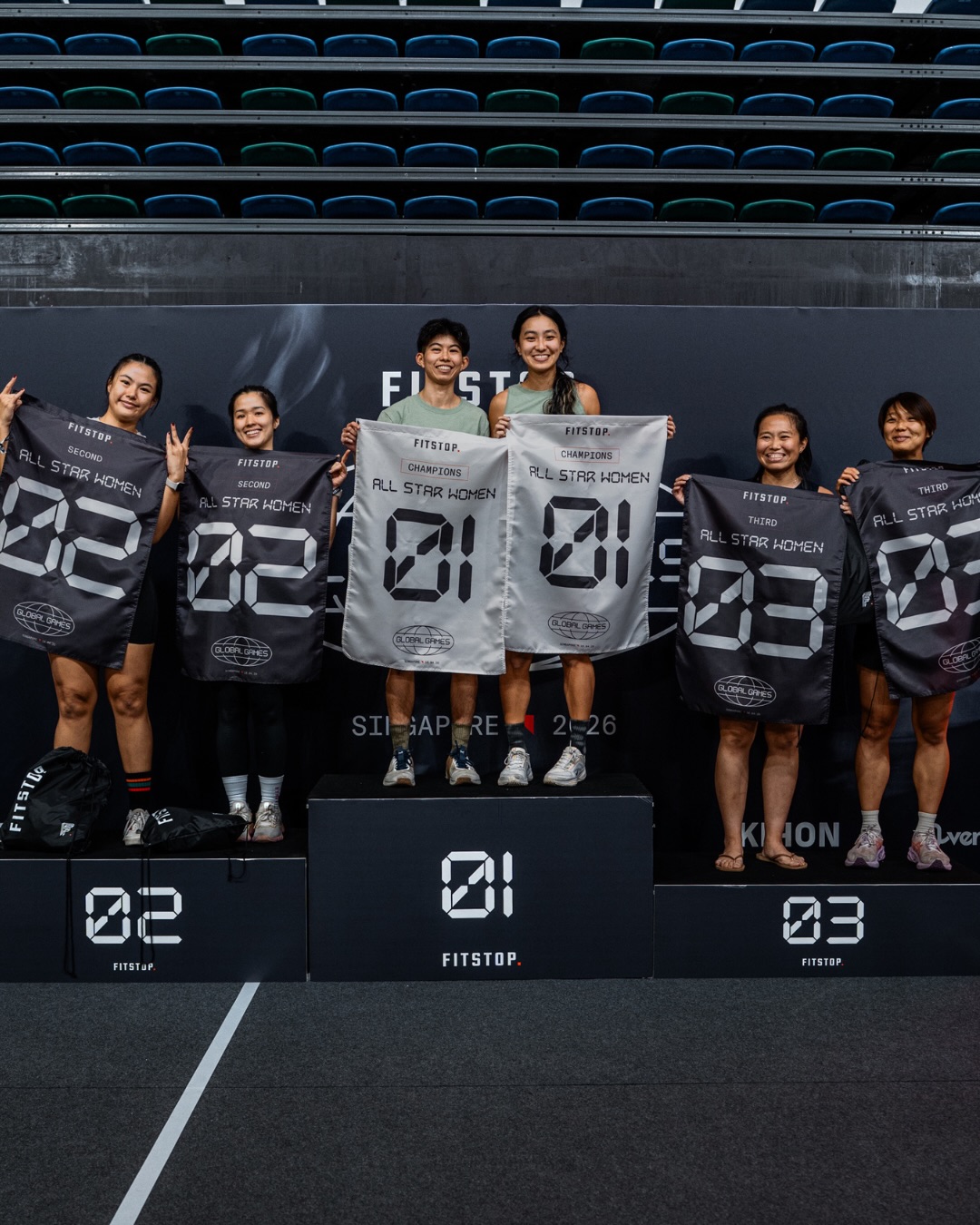 Rochedale 9 CONGRATULATIONS TO ALL OUR WINNERS AT SINGAPORE GLOBAL GAMES!
PRO - Men:
🥇 Make CrossFit Great Again (WAO Fitness & CrossFit Urban Edge) - Cory Mackinnon & Sean Ong
🥈 Frosties (REVL Lower Pierce) - Aaron Toh & Samuel Ong
🥉 Thrust Yourself (Verge Training) - Wei Jun Poh & Raymond Tan
PRO - Mixed:
🥇 RX Wannabees (CrossFit Urban Edge) - Joey Fritz & Paola Rouault
🥈 Swole Mates (FITSTOP) - Zhong Han Chua & Georgia ODonnell
🥉 No Shirts Allowed (FITSTOP) - Clarence Teo & Elizabeth Lee
PRO - Women:
🥇 Armadas She-Hulk (Elite Zone CrossFit) - Chiew Hui Lian & Wong Wan Theng
🥈 Hailinda (Division Athletics) - Shalinda Beevi & Hailey F
🥉 Sweat Now, Wine Later (Division Athletics) - Serene Lum & Deborah Koh
—————————
ALL STAR - Men:
🥇 Ho Lee Fook (CrossFit Kampung) - Choon Ooi & Tat Kian Lim
🥈 KZ (REVL Lower Pierce) - Zachary Wu & Kenneth Tan
🥉 Rally’s All Stars (Project Rally) - Keefe Ye & Lucas Tey
ALL STAR - Mixed:
🥇 Chillax (FITSTOP) - Timothy Tan and Amanda Lim
🥈 Toastseta (REVL Lower Pierce) - Chiew Yi Lee & Sui An Lie
🥉 Plan B (REVL Lower Pierce) - Ivan Phua & Sonia K
ALL STAR - Women:
🥇 Touch and Go (FITSTOP) - Minyi Lam & Calista Wong
🥈 Your Last 2 Braincells (FITSTOP) - Abigail Tay & Chloe Soh
🥉 Huats Up (FITSTOP) - Eunice Wee & Caiyi Tan
Proud of every athlete who showed up and gave it everything they had!
#fitstopglobalgames