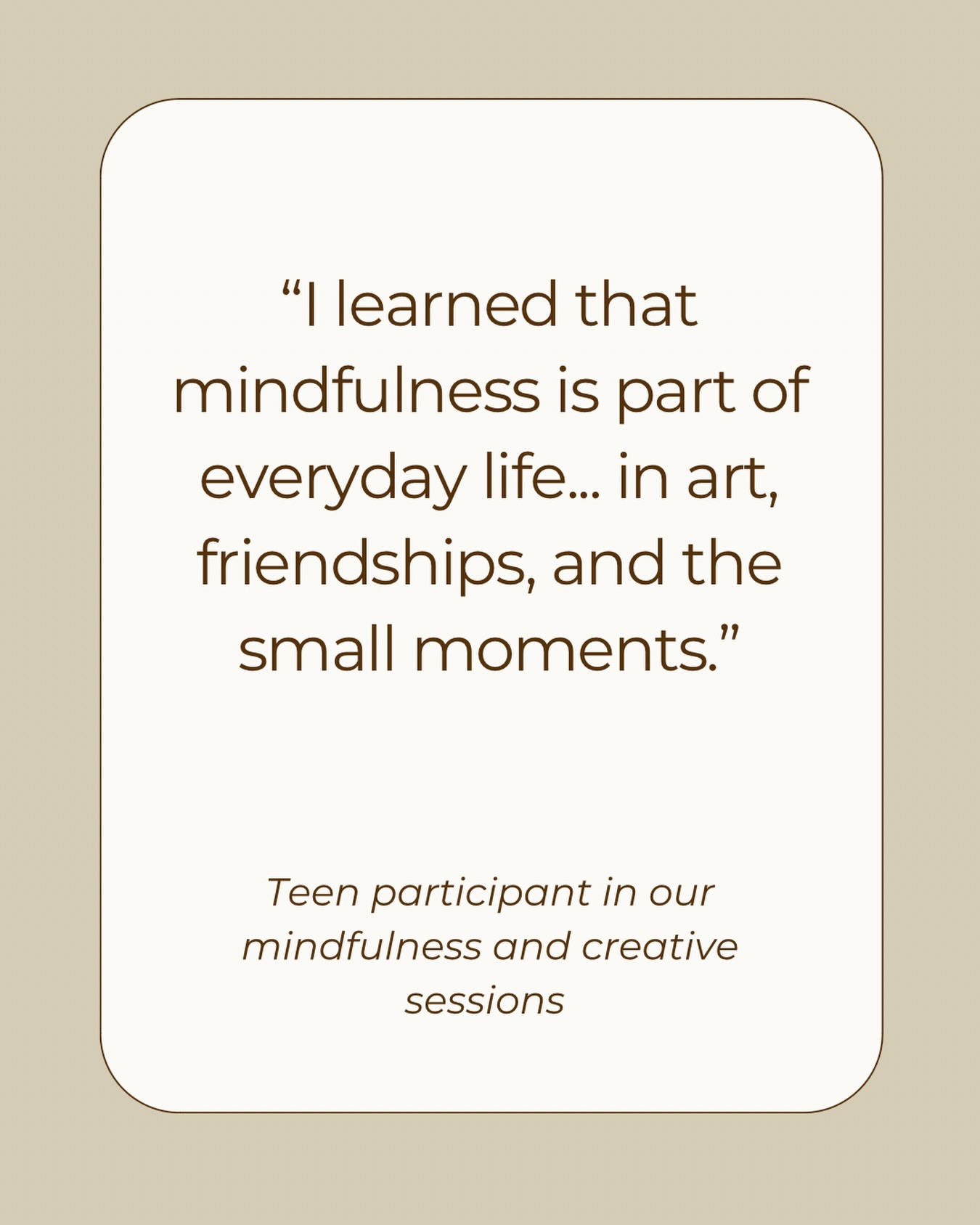 Always nice to hear how the sessions are experienced by the teens.
It’s really just about slowing down, creating, and noticing the little things along the way, in art, in conversation, and in everyday life. 🙂
#mindulness #youthwellbeing #teenyoga #artforwellbeing #soulshinecreatives
