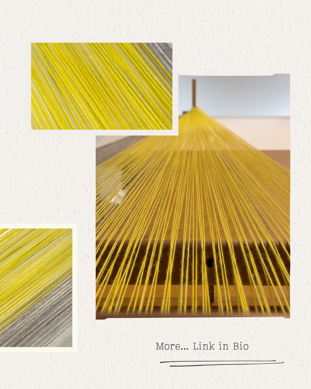The lines hold meaning.
Privileged to be able to weave alongside the lines drawn in Abbie Loy’s Body Painting 2012, and @sallyblakeartist Sacred Thought.
@qingfibre Lemon is the most wonderful yellow, forming the story lines in my warp.
For more… tap Link in Bio.
#weavingprocess #slowcraft #heirloomgift #studioart #artcollector