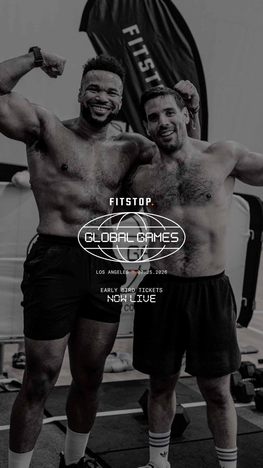 News & Insights 21 GLOBAL GAMES L.A. TICKETS ARE LIVE🔥
Early bird tickets are now live for a limited time. Grab yours via the link in bio.
THE FORMAT:
4 x 20-minute blocks
14-minute workout + 6-minute transition
Teams of 2 will take on four workouts, each inspired by the Fitstop sessions you know:
PERFORM
LIFT A & B
CONDITION
SWEAT
Choose your division: All Star or Pro.
Every rep, load and second counts.
See you on the competition floor.
Los Angeles, CA
July 25, 2026
