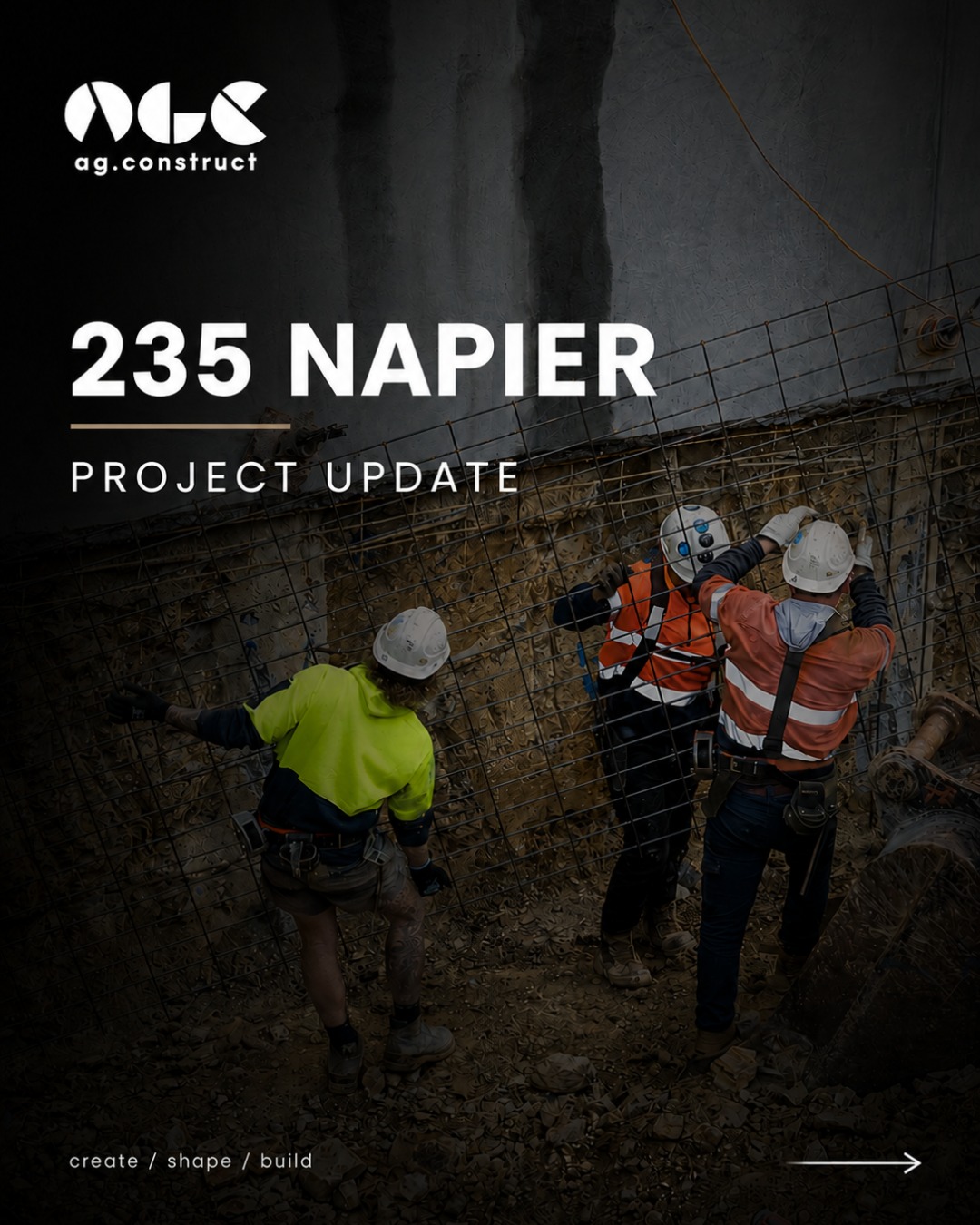 235 Napier | Basement works progressing. Significant progress continues at 235 Napier, with Basement Level 1 excavation and shotcr…