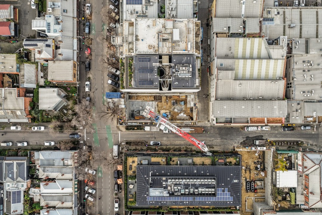 Progress continues at 235 Napier Street, Fitzroy, with the basement now complete and the tower crane installed on site. Basement p…